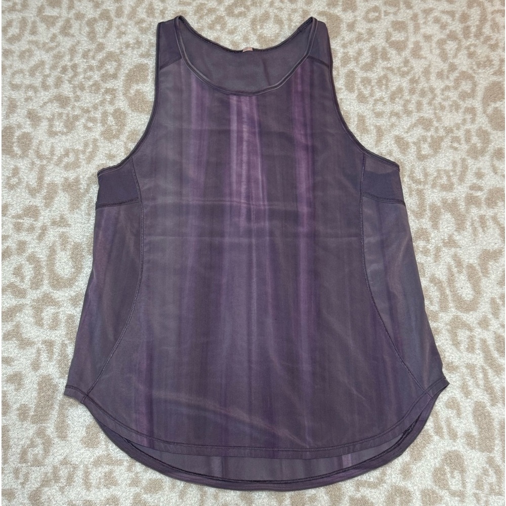 Lululemon purple mesh tank top
